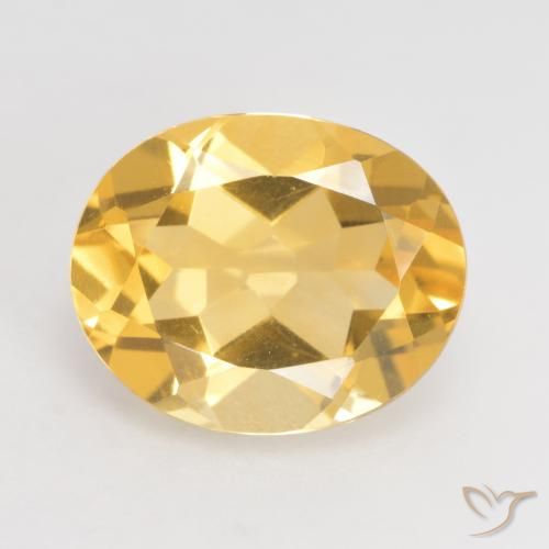 3.13ct 자연스러운 금 황수정, 타원형, VVS-VS