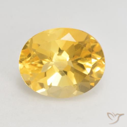 3.66ct 자연스러운 금 황수정, 타원형, VVS-VS