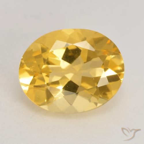 2.94ct 자연스러운 골든 황수정, 타원형, VVS-VS