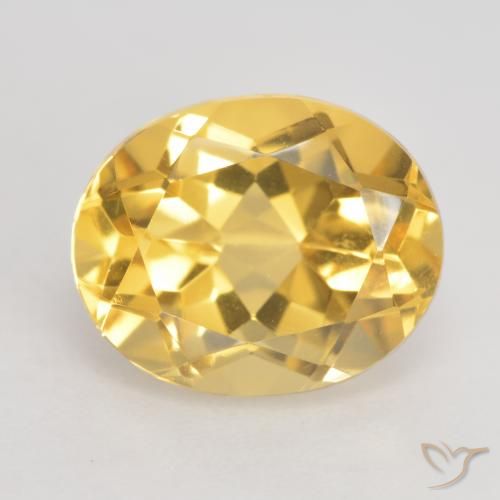 3.66ct 자연스러운 미디엄 골든 황수정, 타원형, VVS-VS