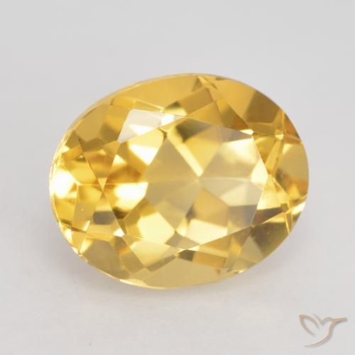 3.66캐럿 천연 미디엄 골든 황수정, 타원형, VVS-VS