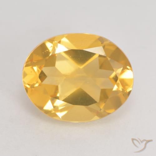 3.24ct 자연스러운 브라이트 골드 황수정, 타원형, VVS-VS