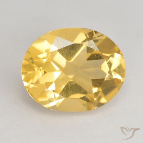 3.15ct 자연스러운 미디엄 골드 황수정, 타원형, VVS-VS