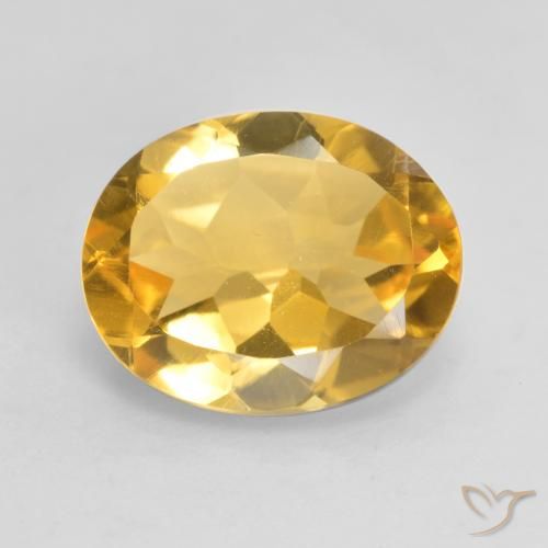 3.06ct 자연스러운 딥 골든 오렌지 황수정, 타원형, VVS-VS