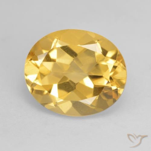 3.63ct 자연스러운 딥 골든 오렌지 황수정, 타원형, VVS-VS