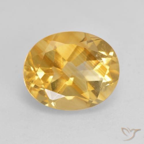 3.73ct 자연스러운 딥 골든 오렌지 황수정, 타원형, VS