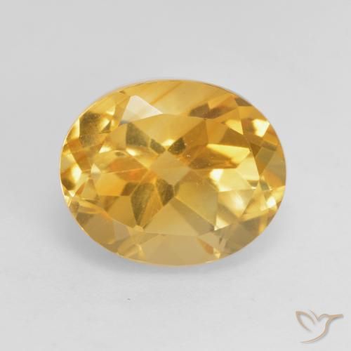 3.79ct 자연스러운 딥 골든 오렌지 황수정, 타원형, VS