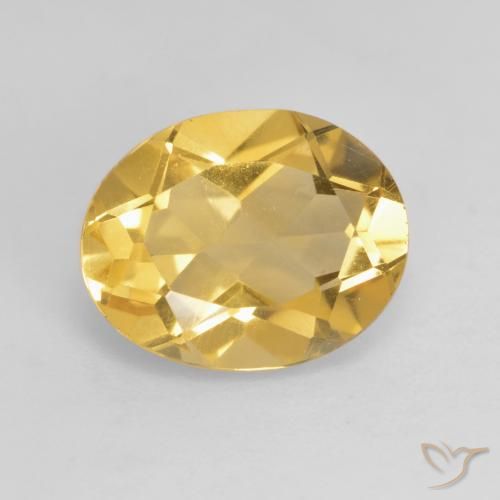2.90ct 자연스러운 딥 골든 오렌지 황수정, 타원형, VS