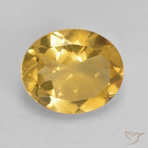 3.34ct 자연스러운 미디엄 골든 황수정, 타원형, VS