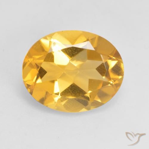 3.17ct 자연스러운 미디엄 골든 황수정, 타원형, VVS-VS