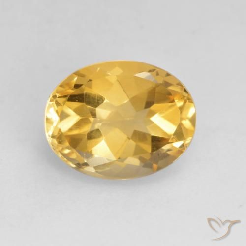 1.83ct 자연스러운 미디엄 골든 황수정, 타원형, VVS-VS