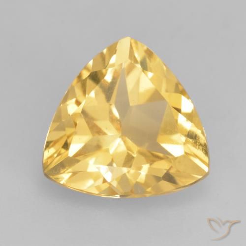 2.34ct 자연스러운 미디엄 골드 황수정, 일조, VVS-VS