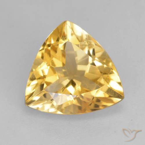 1.98ct 자연스러운 골든 오렌지 황수정, 일조, VVS-VS