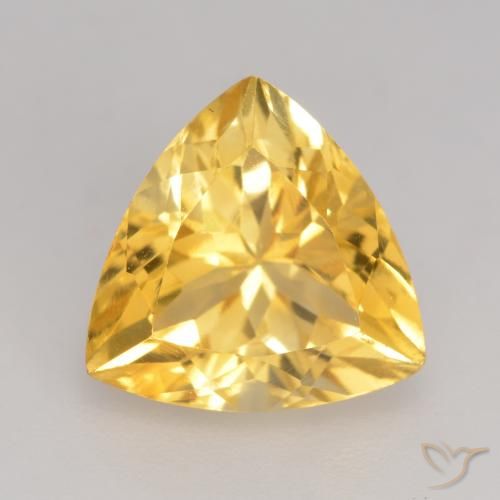 2.35ct 자연스러운 미디엄 골드 황수정, 일조, VVS-VS