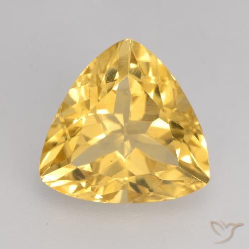 2.34ct 자연스러운 미디엄 골드 황수정, 일조, VVS-VS
