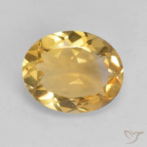 2.79ct 자연스러운 미디엄 라이트 골든 황수정, 타원형, VVS-VS
