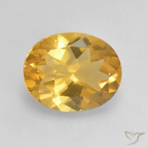 3.12ct 자연스러운 오렌지-골드 황수정, 타원형, VVS-VS