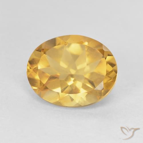3.23ct 자연스러운 브라이트 골드 황수정, 타원형, VVS-VS
