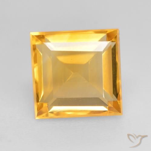 1.76ct 자연스러운 미디엄 골든 황수정, 정사각형, VVS-VS