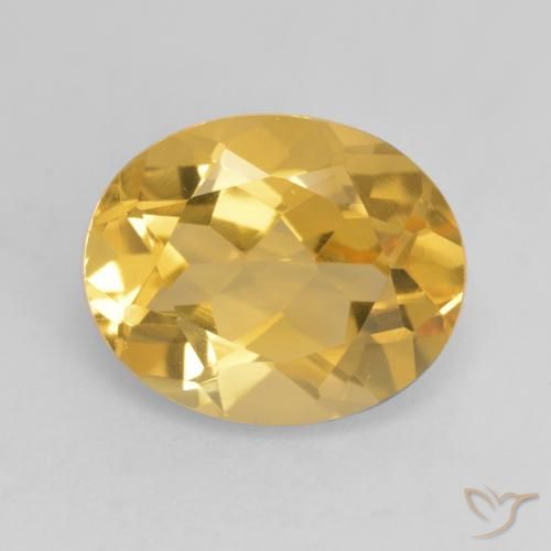 3.34ct 자연스러운 골든 오렌지 황수정, 타원형, VVS-VS
