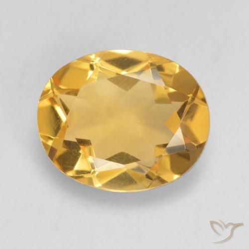 2.89ct 자연스러운 딥 골든 오렌지 황수정, 타원형, VVS-VS