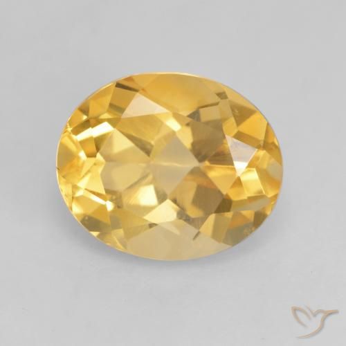 3.42ct 자연스러운 브라이트 골드 황수정, 타원형, VVS-VS