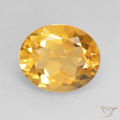 3.79ct 자연스러운 미디엄 골든 황수정, 타원형, VVS-VS