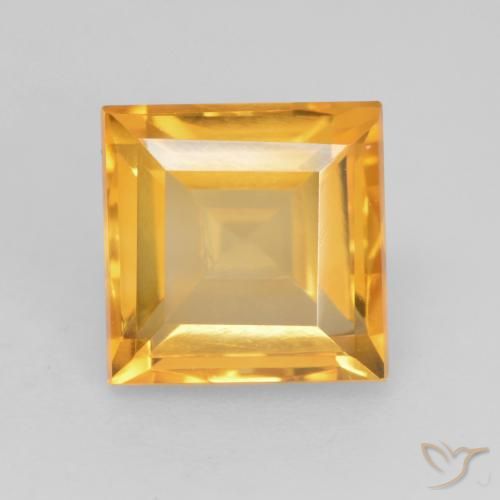 1.84ct 자연스러운 다크 골든 황수정, 정사각형, VVS-VS