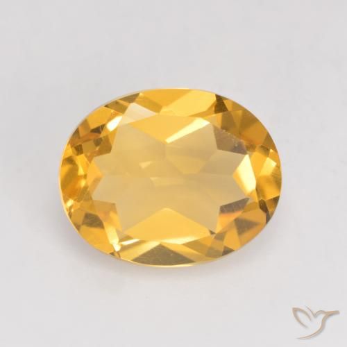 3.08ct 자연스러운 브라이트 골드 황수정, 타원형, VVS-VS