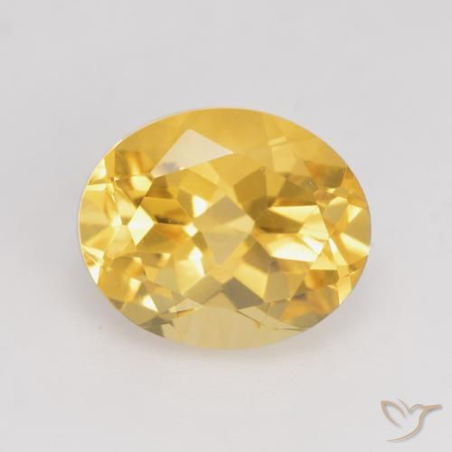 3.56ct 자연스러운 브라이트 골드 황수정, 타원형, VVS-VS