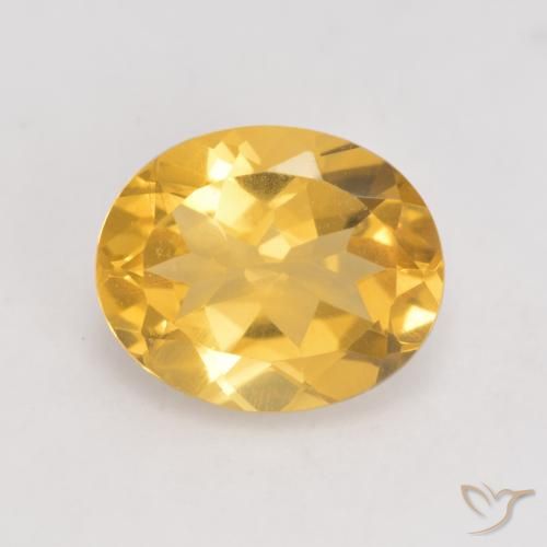 3.26ct 자연스러운 미디엄 골드 황수정, 타원형, VVS-VS