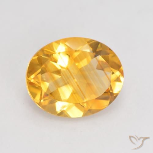 3.11ct 자연스러운 딥 골든 오렌지 황수정, 타원형, VVS-VS
