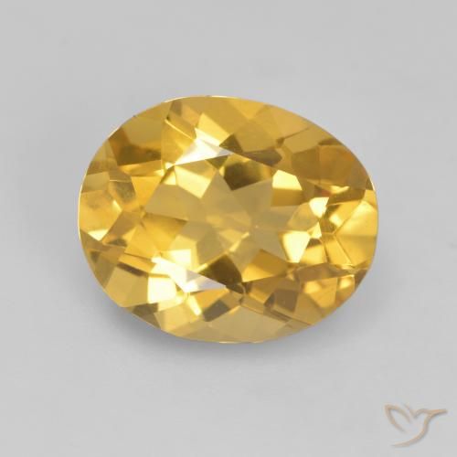 2.84ct 자연스러운 미디엄 골든 황수정, 타원형, VVS-VS