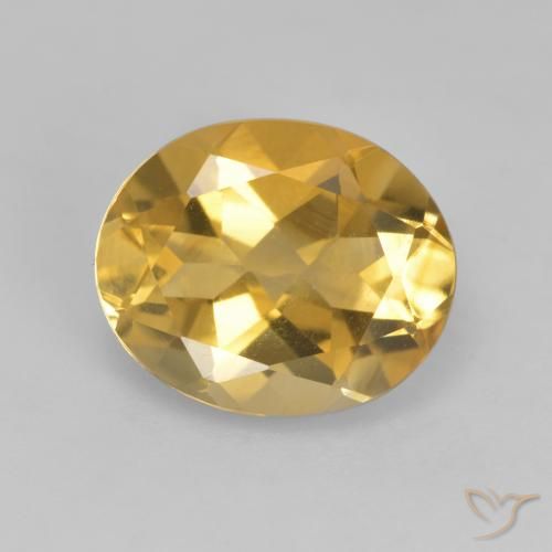 3.49ct 자연스러운 골든 오렌지 황수정, 타원형, VVS-VS