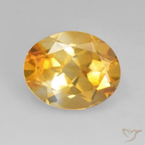 3.09ct 자연스러운 딥 골든 오렌지 황수정, 타원형, VVS-VS