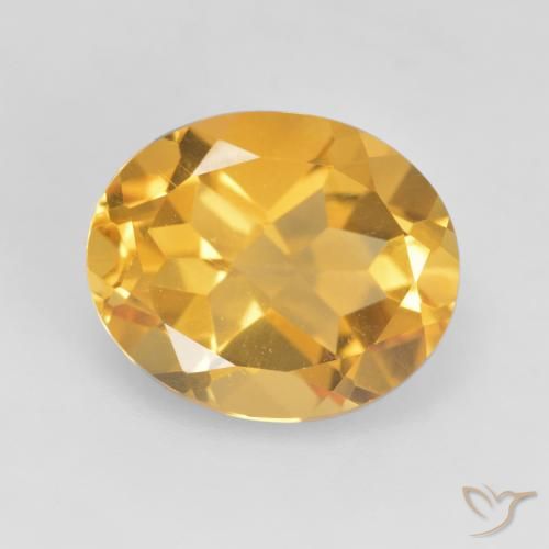 3.60ct 자연스러운 브라이트 골드 황수정, 타원형, VVS-VS