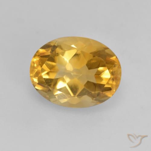 1.77ct 자연스러운 딥 골든 오렌지 황수정, 타원형, VVS-VS