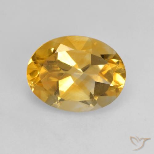 1.61ct 자연스러운 딥 골든 오렌지 황수정, 타원형, VVS-VS