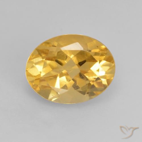 2.02ct 자연스러운 골든 오렌지 황수정, 타원형, VVS-VS