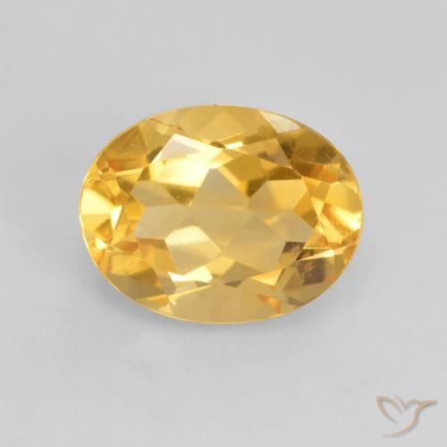 1.86ct 자연스러운 브라이트 골드 황수정, 타원형, VVS-VS