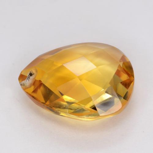 3.55캐럿 천연 오렌지-골드 시트린, 배 모양, 12.1×10 mm, VVS-VS