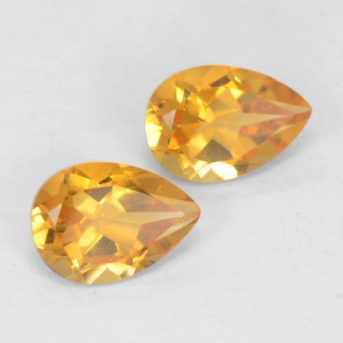 1.37캐럿 천연 다크 골든 시트린 보석, 배 모양, 7.1×5 mm, VVS-VS