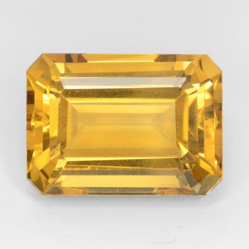 16.12캐럿 천연 딥 골든 오렌지 시트린, 에메랄드 컷, 18×13 mm, VVS-VS