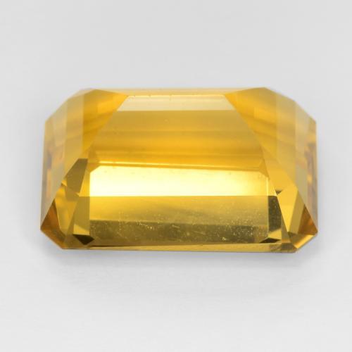 16.12캐럿 천연 딥 골든 오렌지 시트린, 에메랄드 컷, 18×13 mm, VVS-VS