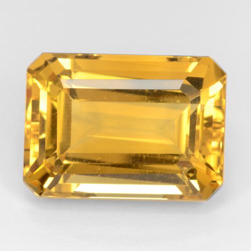 17.53캐럿 천연 딥 골든 오렌지 시트린, 에메랄드 컷, 18×13.1 mm, VVS-VS