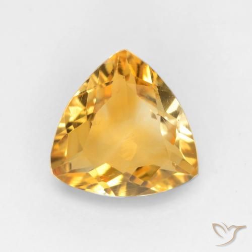 1.14ct 자연스러운 딥 골든 오렌지 황수정, 일조, VVS-VS