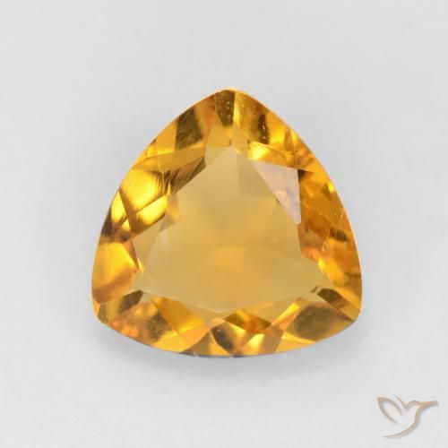 1.28ct 자연스러운 미디엄 라이트 오렌지 골드 황수정, 일조, VVS-VS