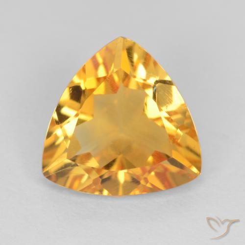 1.97ct 자연스러운 오렌지-골드 황수정, 일조, VVS-VS