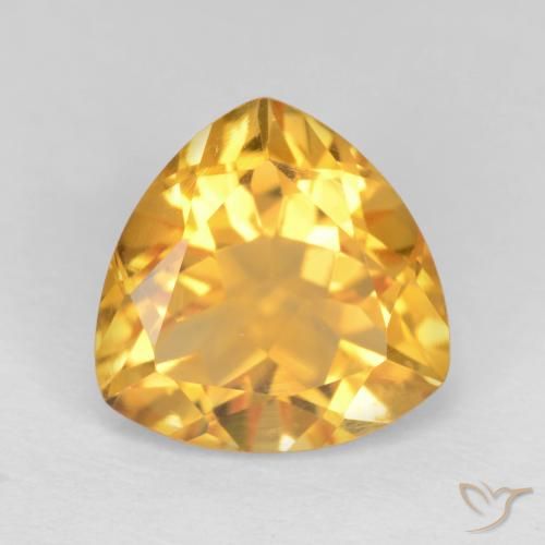 2.34ct 자연스러운 딥 골든 오렌지 황수정, 일조, VVS-VS