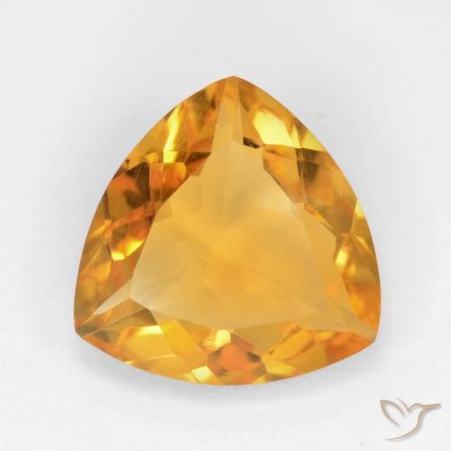 1.88ct 자연스러운 오렌지-골드 황수정, 일조, VVS-VS